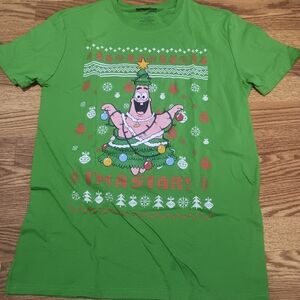 Nickelodeon Festive Green Tee with Character Design